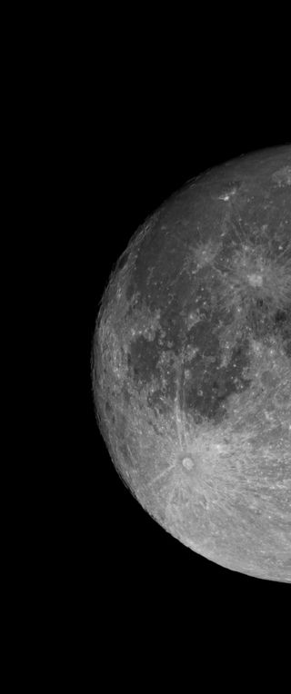 Detailed photograph of a fully illuminated earth moon